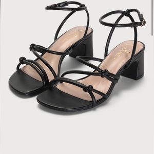 Lulus Black Strappy Heels